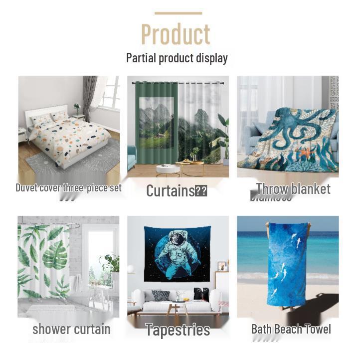Golden Marble Pattern Duvet Cover and Pillowcase Three-piece Bedding Set