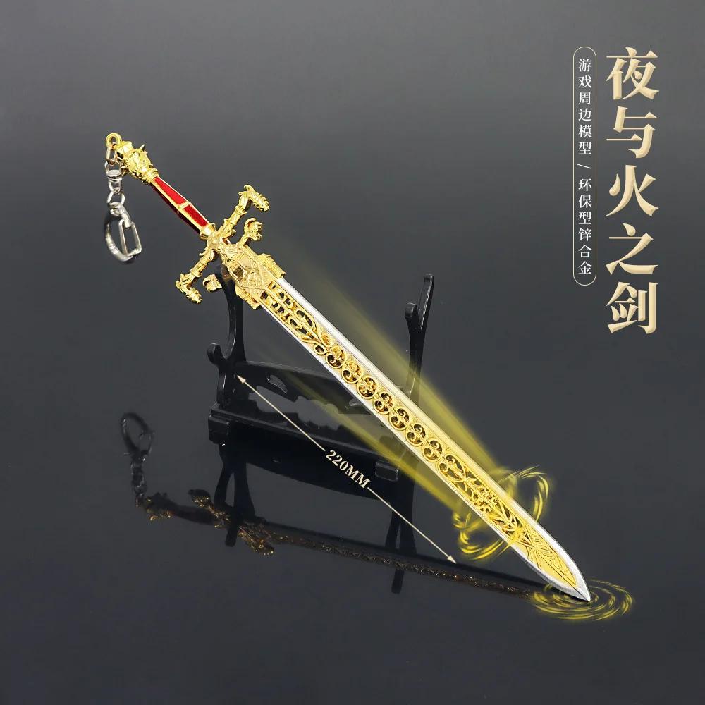 Medieval Sword 22cm/8.66in Training Katana Toy Sports Game Peripherals Cosplay Weapon Model Boys Collectible Desk Ornaments
