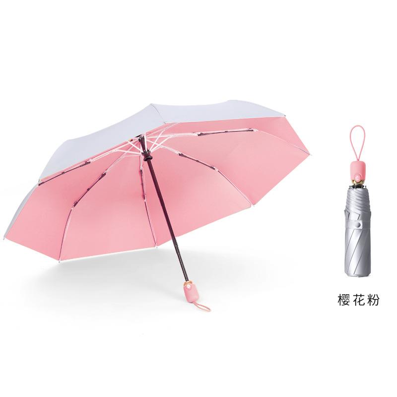 Automatic Weather and Rain Parasol Small Fresh Color Scheme Handle Umbrella