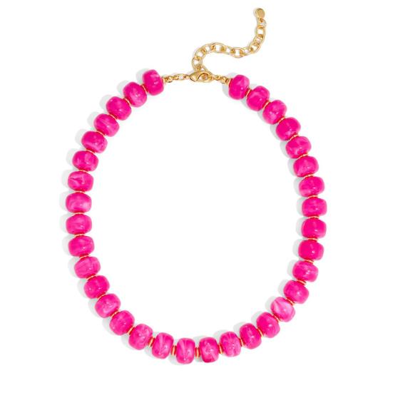 Klobiger Bunter Perlen-Choker Harzperlen-Halskette Boho Urlaubs-Halskette für Damen Tägliches Tragen Sommer Strandurlaub Schmuck