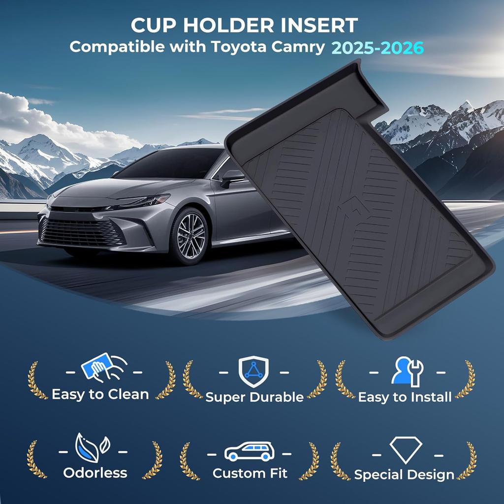 Wireless Charging Protective Mat For Toyota Camry 2026 2025, Center Console Interior Accessories Silicone Anti-Slip Wireless Charger Cover Pad For