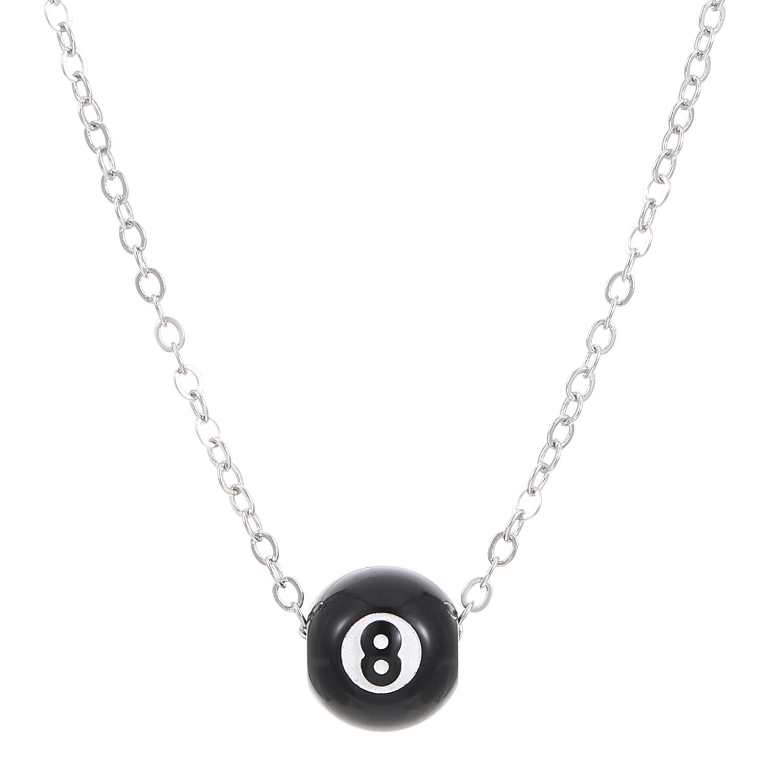 

Женский хип-хоп ювелирный набор с черным шаром №8: Бисерный браслет, ожерелье, серьги и аксессуары для рук