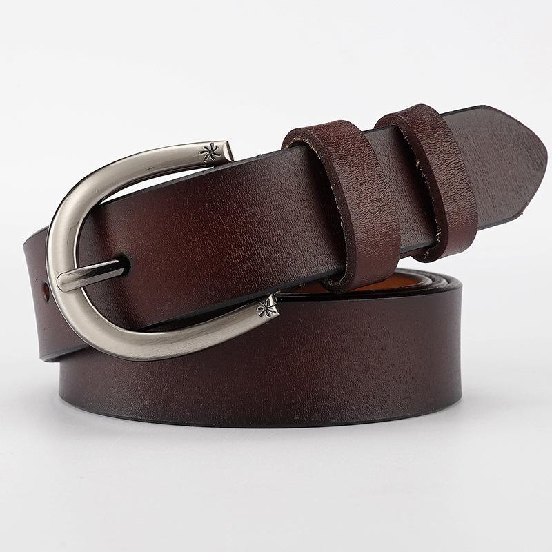 Leather Genuine Womens Waist Belt Alloy Buckle Everyday Casual Decoration Wear