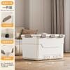 Eight-buckle Dust-proof Storage Box, Thickened Plastic, Large-capacity Household Clothing, Toy Sorting, Storage Box, Car Moving