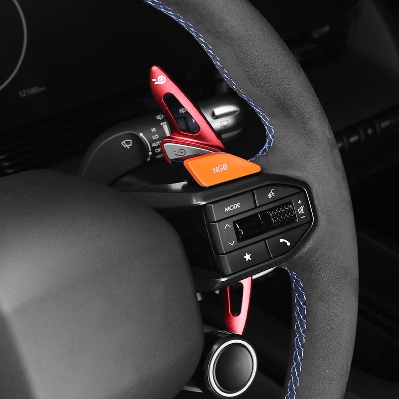 For Hyundai Ioniq 5 N Car Tuning Aluminum Alloy Real Carbon Fiber Steering Wheel Shifter Paddle Cover Trim Accessories