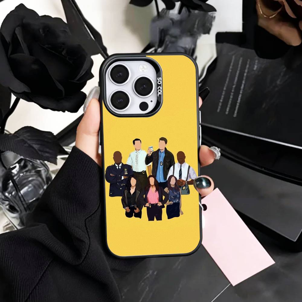 TV B-Brooklyn N-Nine 99 Coque de téléphone pour iPhone17,16,15,14,13,12,11 Plus,Pro Max Argenté Coloré Couverture Intérieure Plaqué