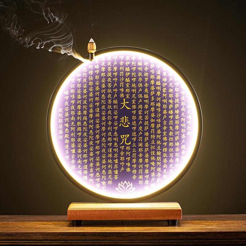 Guanyin Bodhisattva Buddha Statues Ceramic Statues Lamp Circle For Living Room Incense Porch Home Decor Custom Feng Shui Statue