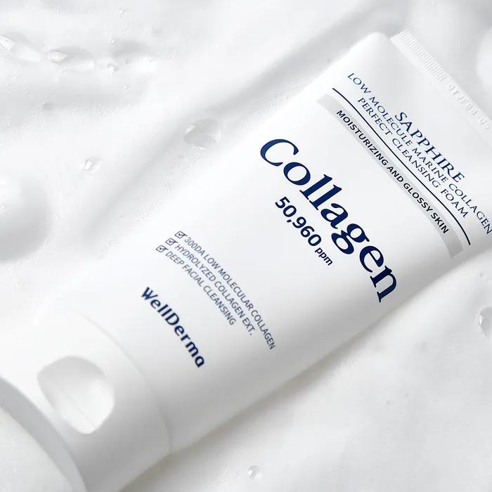 Moist and firm_Wellderma Sapphire low molecular marine collagen perfect cleansing foam