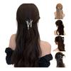 Hairpin Small Compact Metal Hair Clip Silver Color Butterflies Shape Back Head