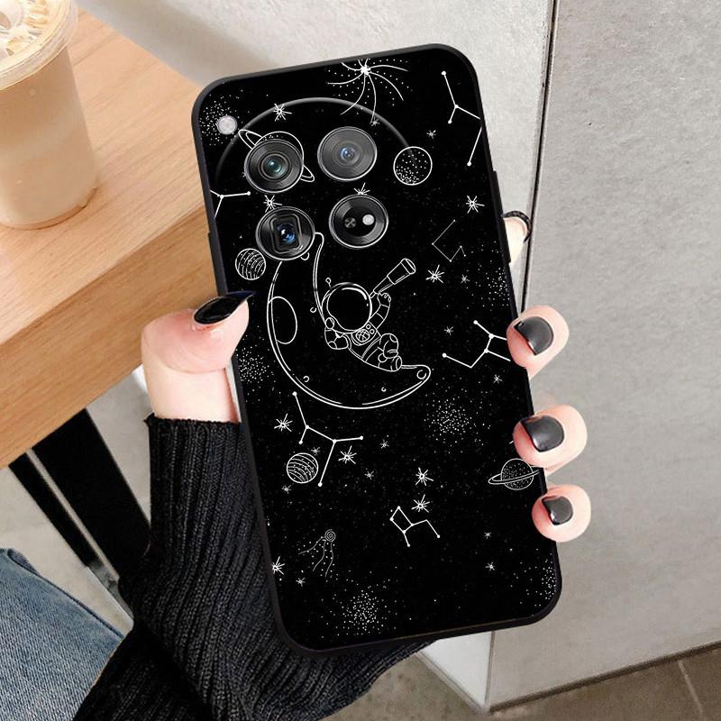 Etui Osłona Na OnePlus 12 Na OnePlus12 Fundas Nowe Czarne Miękki Silikon TPU Ochronne Etui Na Telefon Dla One Plus 12 Zderzak Coque