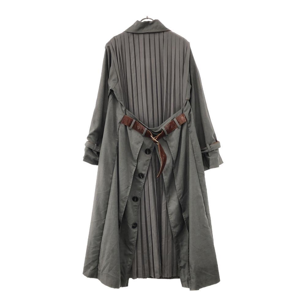 AMERI UNDRESSED Back Pleated Layered Coat FREE Gray Lined Trench Coat Women Used