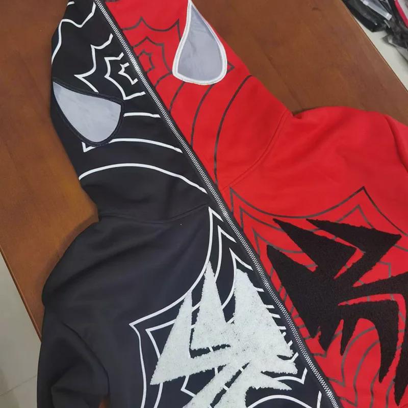 Unisex Spider-Man Embroidered Sports Hoodie Jacket - 300g Loose Fit, Fashionable Design