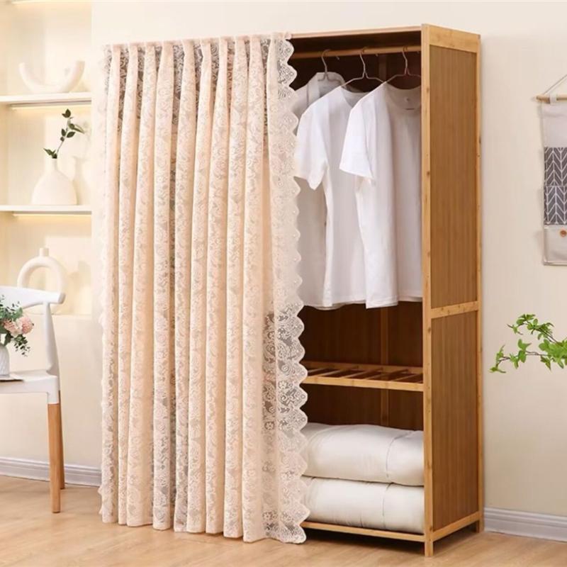 Vintage Lace Curtains  Romantic Semi Sheer Floral Lacy Curtain for Living Room, Elegant Window Drapes for Bedroom with Pearls