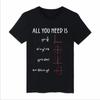Funny Mathematics Pun Pattern Tshirt Shortsleeved Cotton Japanes Unisex Tee Shirts Unisex Tee All You Need Is Love Equations