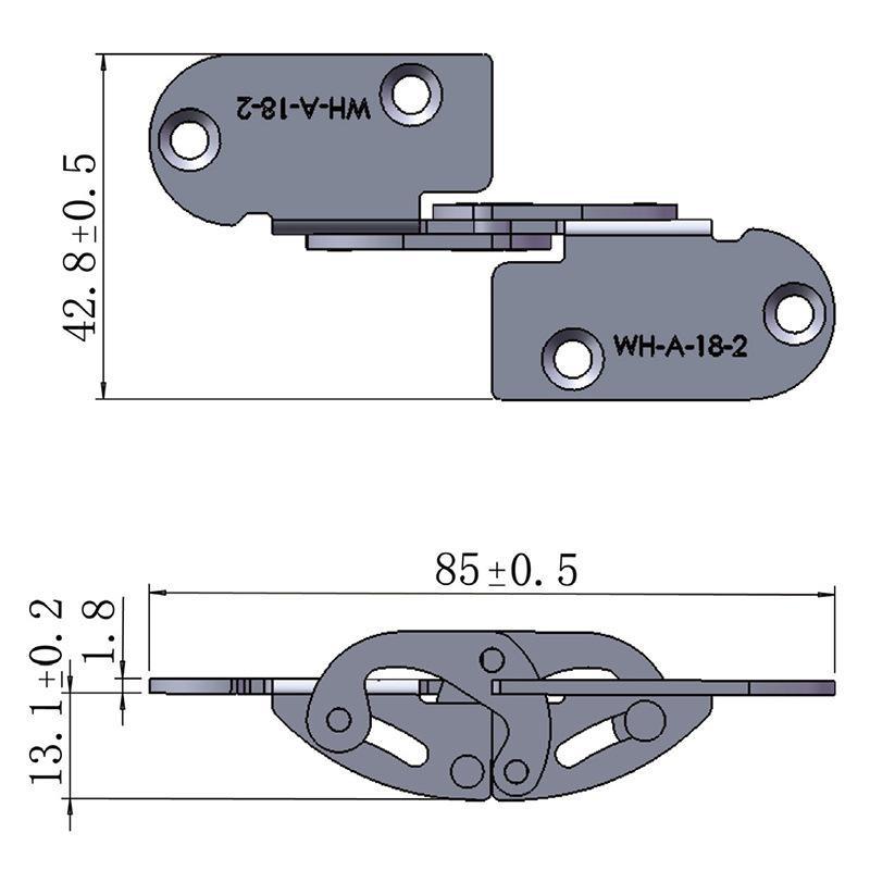 2Pcs/Lot Hidden Folding Hinge 180 Degree Flip Hinge for Dining Table Desk Multi-function Furniture Hardware Fitting Accessories
