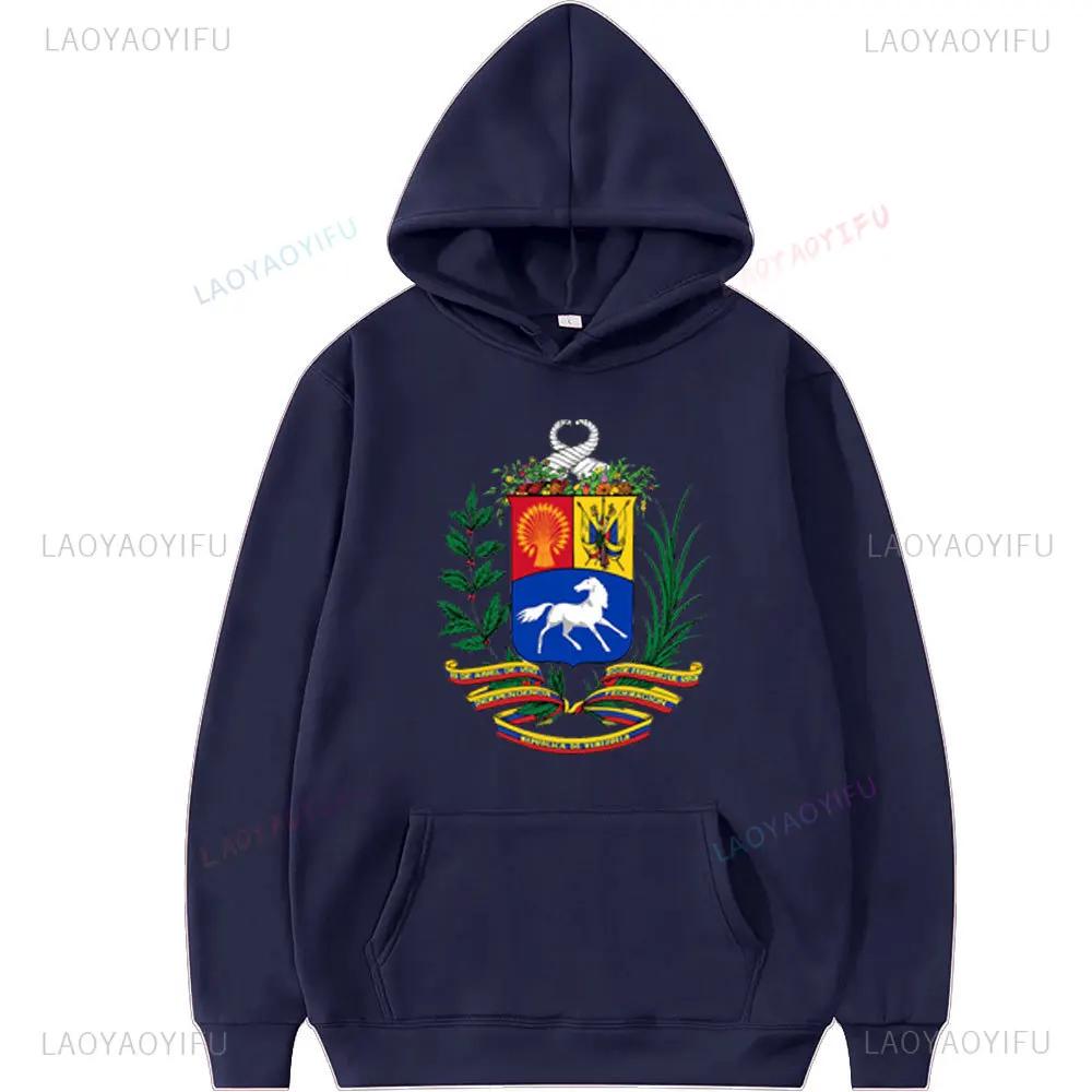 Venezuela Libre Sweatshirt Hasta El Final Con Venezuela Gift for Venezuelans Spring and Autumn Long Sleeve Men Pullovers