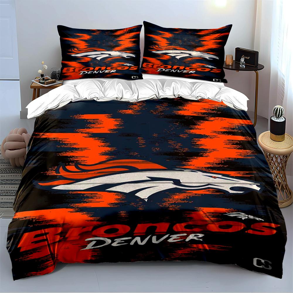 Denver Broncos Logo Bedding Set (1 Duvet Cover, 2 Pillowcases, Duvet Not Included) Sofas