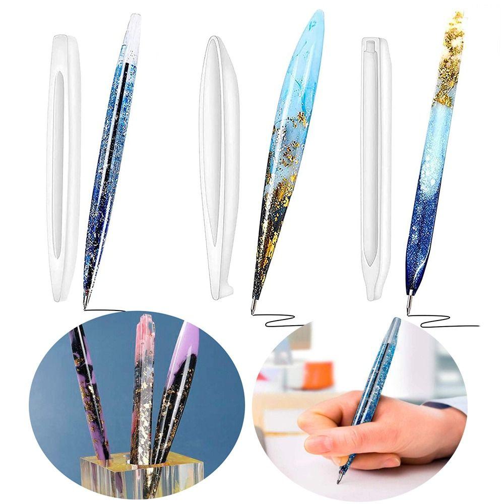 INS Style DIY Ballpoint Pen Mold Transparent DIY Craft Gifts Pen Silicone Mould  Jewelry Casting