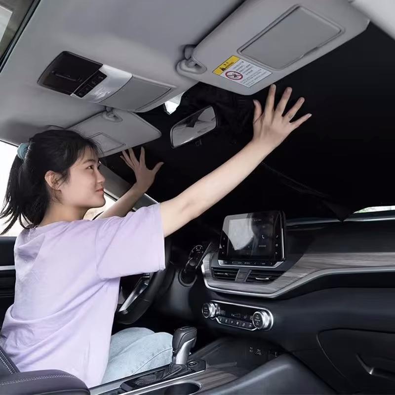 Car Folding Windshield Sunshade Cover Sun Window Protector Interior For Dacia Bigster Spring Duster Sandero Lodgy Jogger Dokker