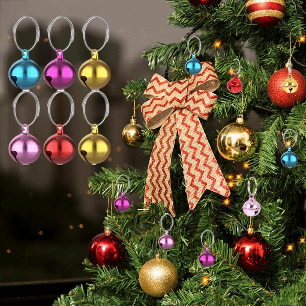 24Pcs 14mm Christmas Bell Vintage Cat Collar Bell Pet Pendant Xmas Tree Hanging Bells  Wind Chimes