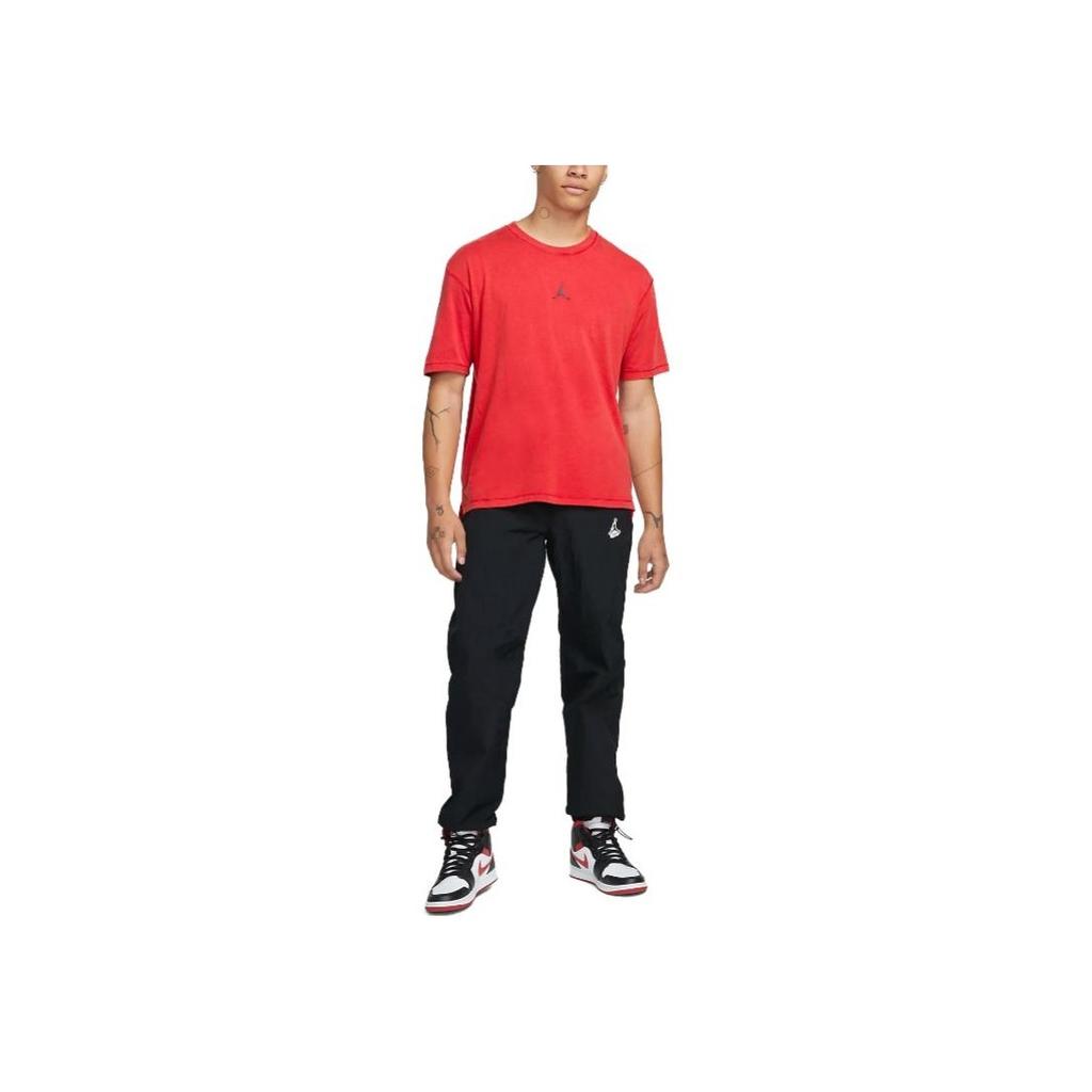Jordan Solid Color Brand Logo Crew Neck T-Shirt Men Tops Red DH8920-687