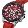 AngelClover Men's Watch, TIME CRAFT SOLAR NTCS44SBRE-RE, Solar Battery, 100m Water Resistance, Mineral Glass, Red Dial, Stainless Steel