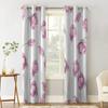 Pink Flower White Blackout Curtains For Living Room Bedroom Printed Window Treatment Drapes Home Decor