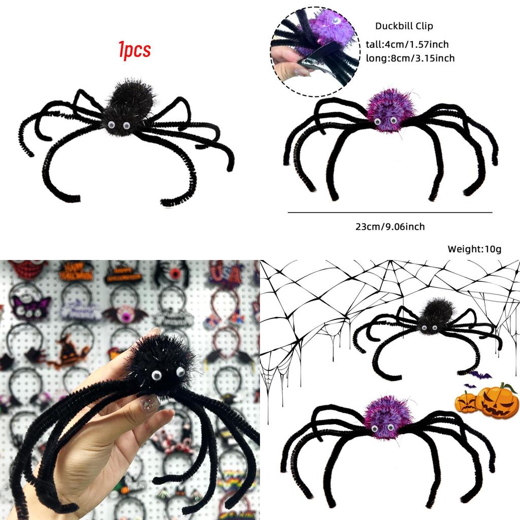 Klipsy do włosów pająki na Halloween Unikalny design nóg pająka DIY Akcesoria do włosów dla kobiet i dziewcząt