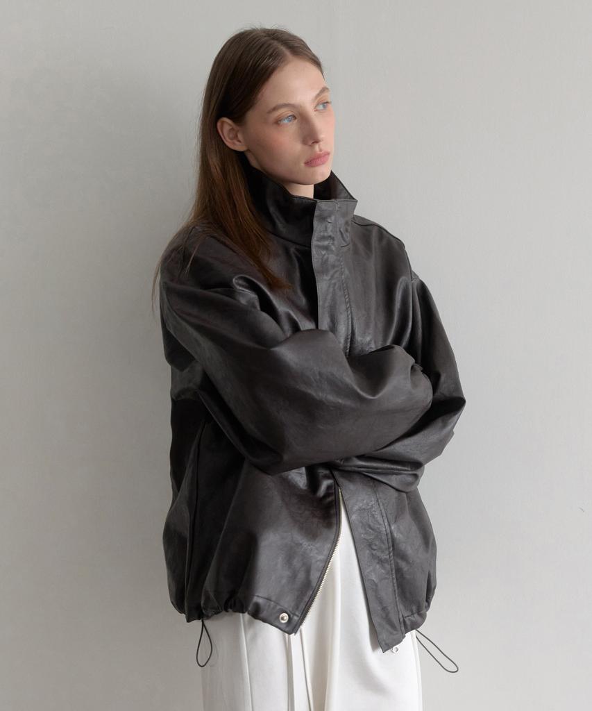 LENAV Esy Half Leather Jacket (Brown)