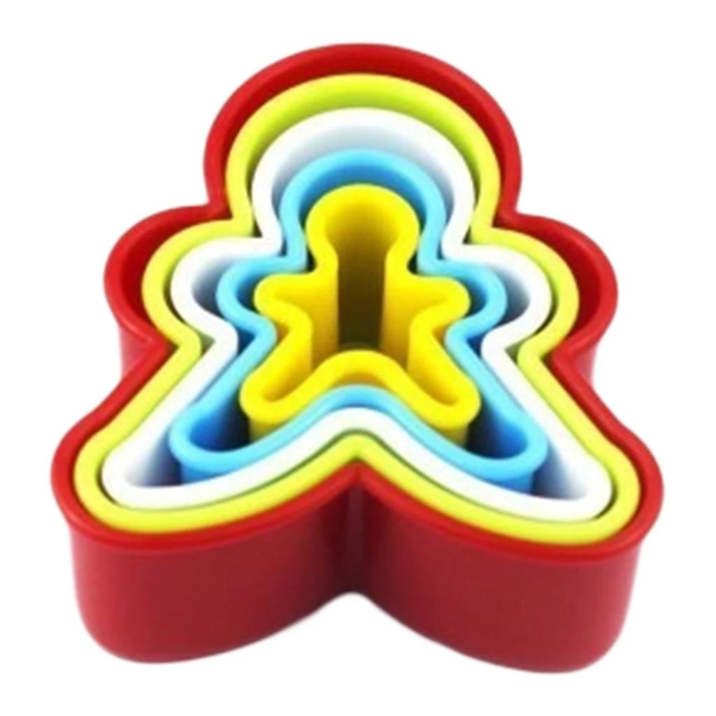 5 ks Vykrajovátka na sušenky Plastové formičky na dort Pístové formy na sušenky Zdobení dortů DIY Pečení Kuchyňské náčiní