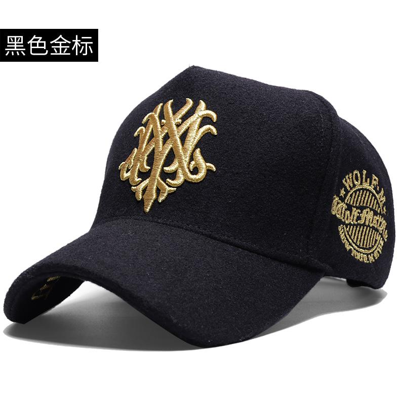 Dad Winter Warm Felt Sport Hats Male Large Snapback Cap Big Head Men Oversize Wool Baseball Caps 56-60cm 60-66cm