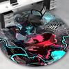 1pc Anime Character Round Carpet - Office Chair Mat, Non-Slip Rug with Bonesaw Design, Suitable for Home Decor