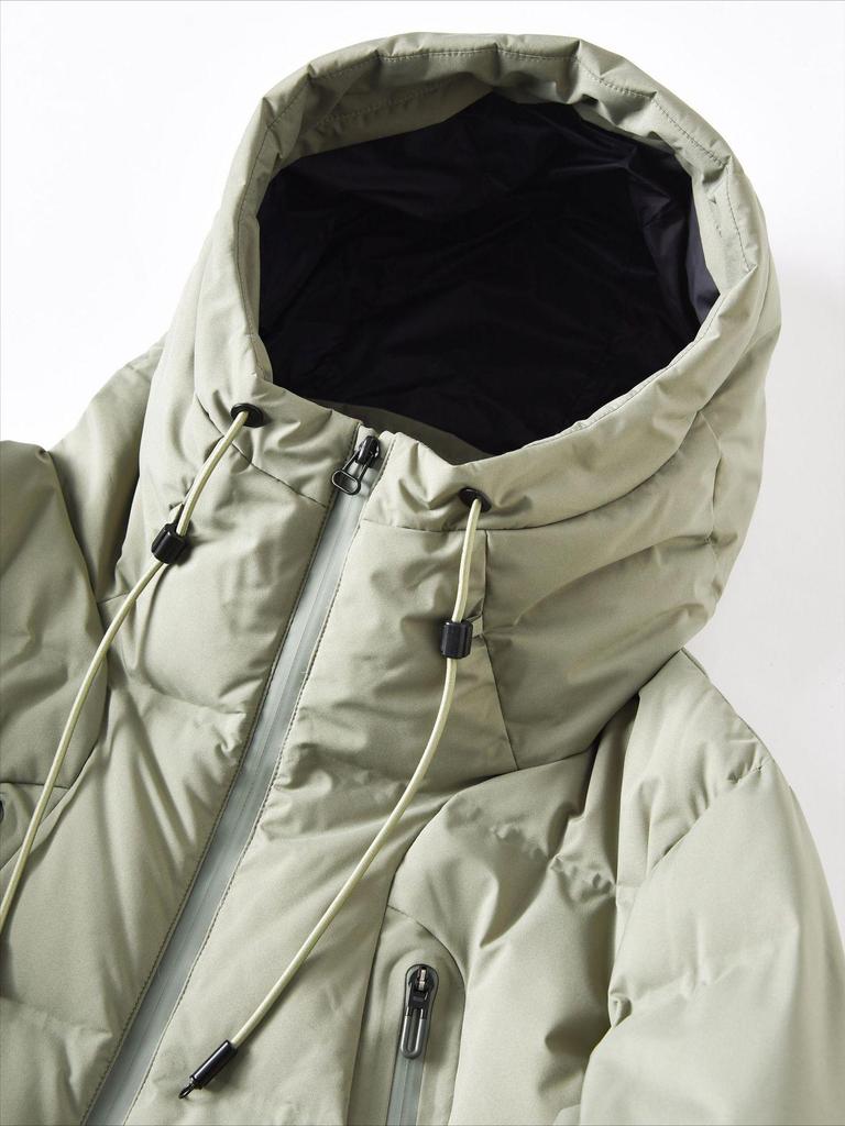 Winter Down Jacket: Cold-Resistant, Windproof, Hooded, with Drawstring, Zipper Pockets; Casual Outdoor Warmth.