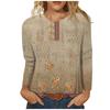 Women's 3D Printed Retro Floral Print T-shirt Fashion Long Sleeve Round Neck Regular Tops Holiday Weekend Spring Autumn