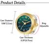 Ring Watch, Women's, Free Size, 3ATM Waterproof, Roman Analog, Fashion Accessory, Gold