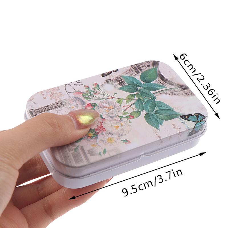 Vintage Flowers Tin Box Sealed Jar Packing Boxes Jewelry Candy Box For Party
