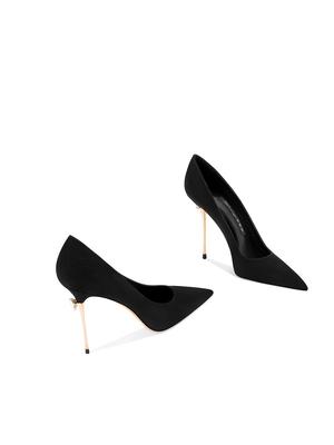 Outono Alta Qualidade Feminino Salto Alto Clássico Pontudo Feminino Bombas Moda Salto Fino Escritório Sapatos Únicos