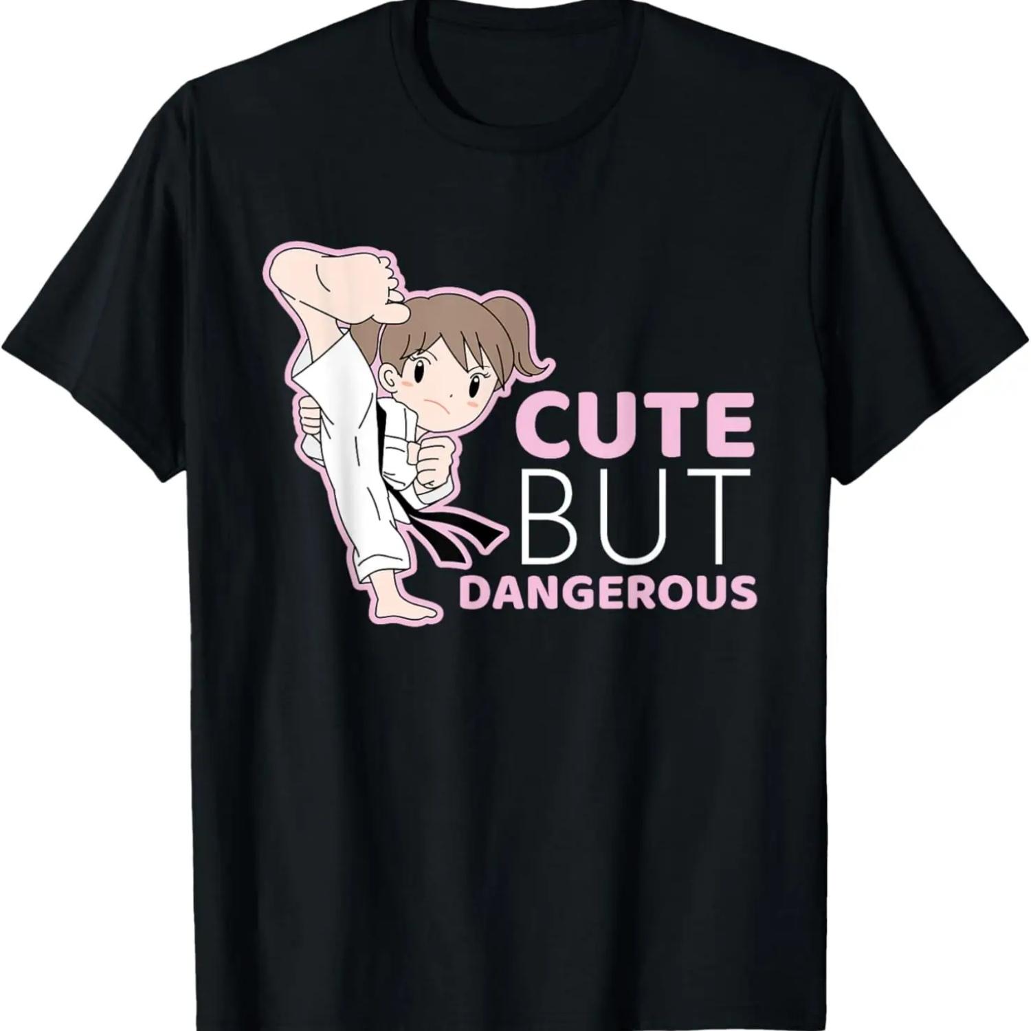 

Милая, но опасная футболка Дзюдо Муай Тай ММА Футболка для девочек Футболка XXXXXL чёрный