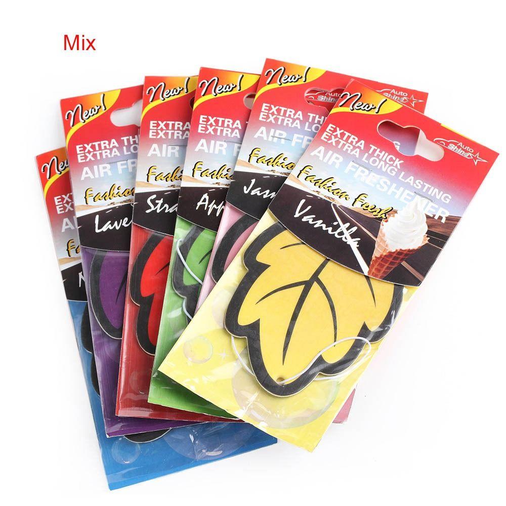 

6 шт. в форме листа, автомобильный освежитель воздуха, натуральный подвесной ванильный парфюм, новые аксессуары для салона автомобиля