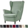 Stretch Wingback Chair Covers Jacquard Armchair Slipcovers Wing Chair Cover with Seat Cushion Case Sofa Cover for Living Room
