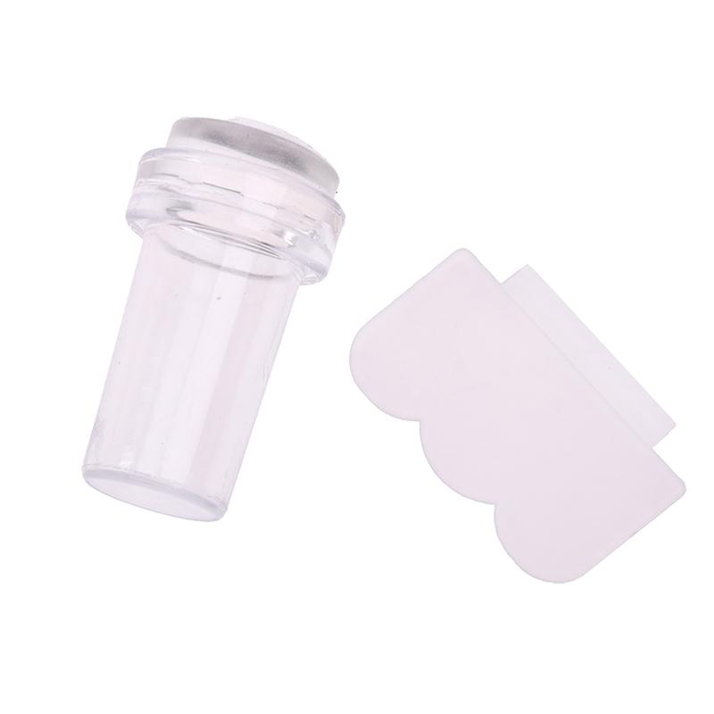 Pure Clear Jelly Silicone Nail Art Stamper Scraper Nail Stamp Stamping Tool