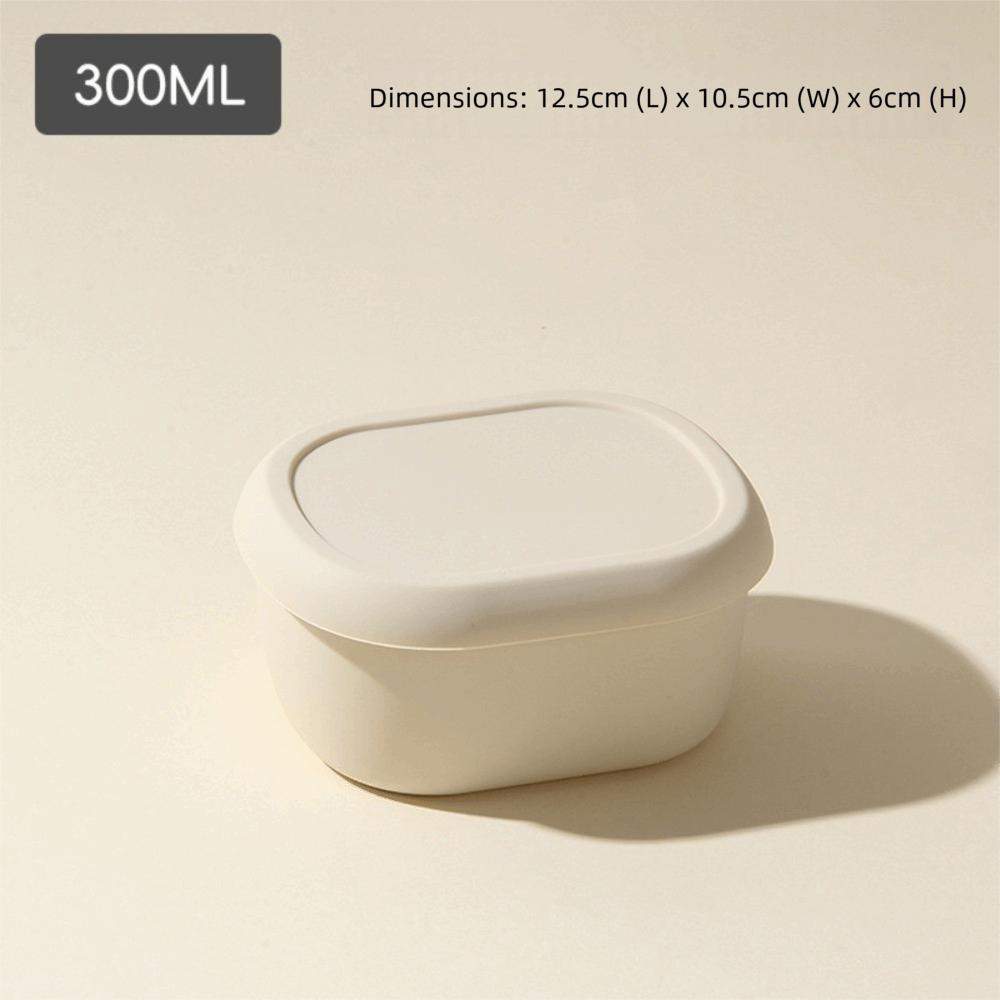 New Food Grade Silicone Lunch Box with Lid 200/300/600ML Microwave Oven Lunch Box Leak Proof Heat Resistant Storage Box Picnic