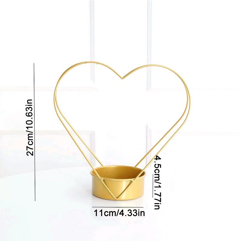 1pcs/set Creative Desktop Flower Basket Moon Shaped Vase Flower Arrangement Gold Color Iron Wedding Ornament Home Decoration