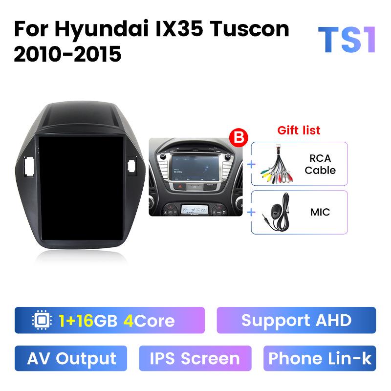 Compatible with 2010-2015 Hyundai IX35 Vertical Screen Android Navigation System for Reverse Imaging.
