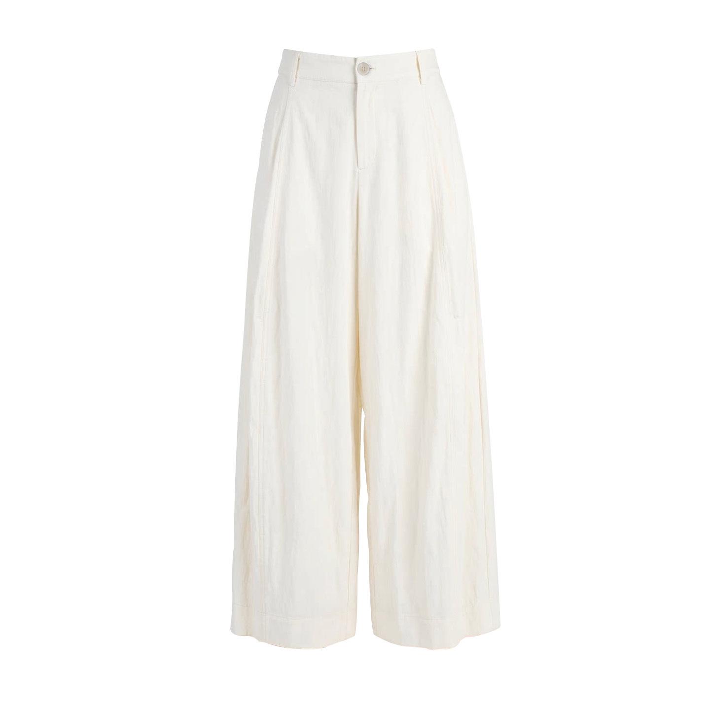 Women s High-Waisted Drapey Wide-Leg Yamamoto-Style Pants Medium