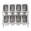 Telescopic Condiment Dispenser Dual Layers Stainless Steel Jam Pot Rack for Milk T Shop Household