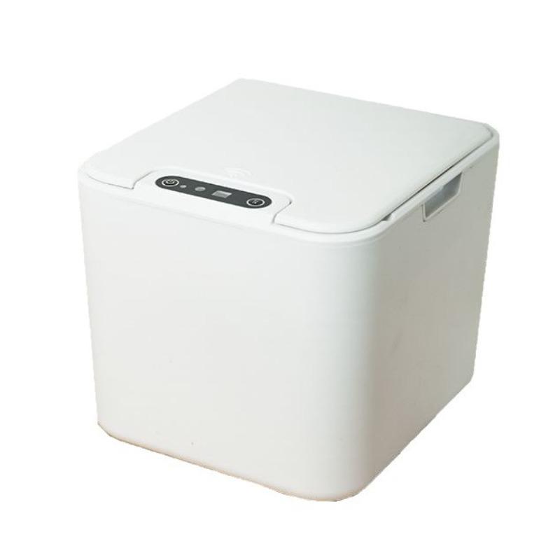 Automatic Sensor Desktop Trash Can Smart Car Trash Bin Electric Luxury Mini Litter Bins Portable Plastic Office Dustbin with Lid