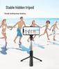 Aluminum Alloy Bluetooth Anti-Shake Retractable Selfie Stick & Tripod for Live Broadcast.
