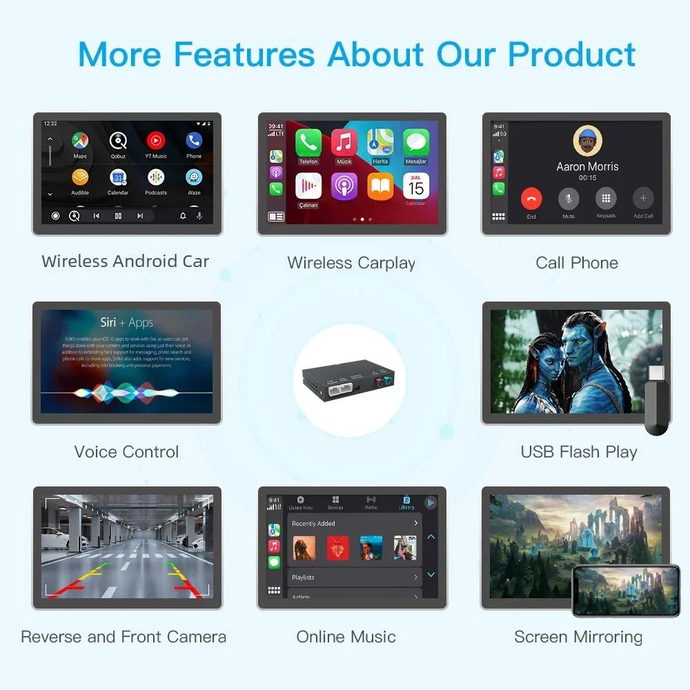 Wireless CarPlay Android Auto for BMW Mini R55 R56 R57 R58 R59 R60 R61 F54 F55 Clubman Countryman Hardtop John Cooper F56 F57