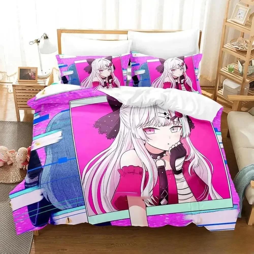 

Kawaii Girl Ishigami Nozomi Anime Bedding Set Printed With Pillowcase Bed Duvet Cover Soft Single Double Queen Super King Size EU Single(135*200cm)3pcs